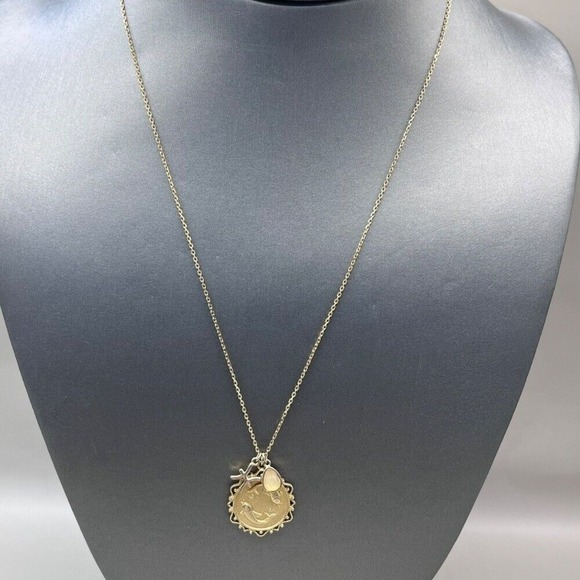 Tai Zodiac Pisces Pendant Necklace Gold Tone‎ Charm Adjustable Chain - Picture 1 of 6